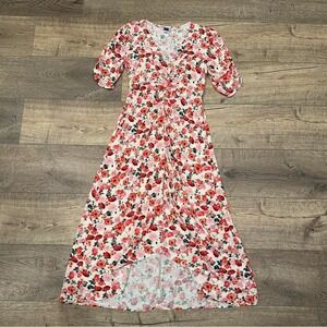 OLD NAVY Womens Floral Midi Dress Size S Cottagecore Romantic Girly Feminine